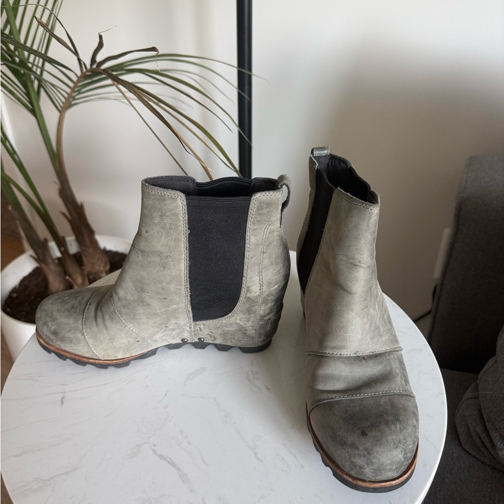 Sorel Gray Ankle Boots